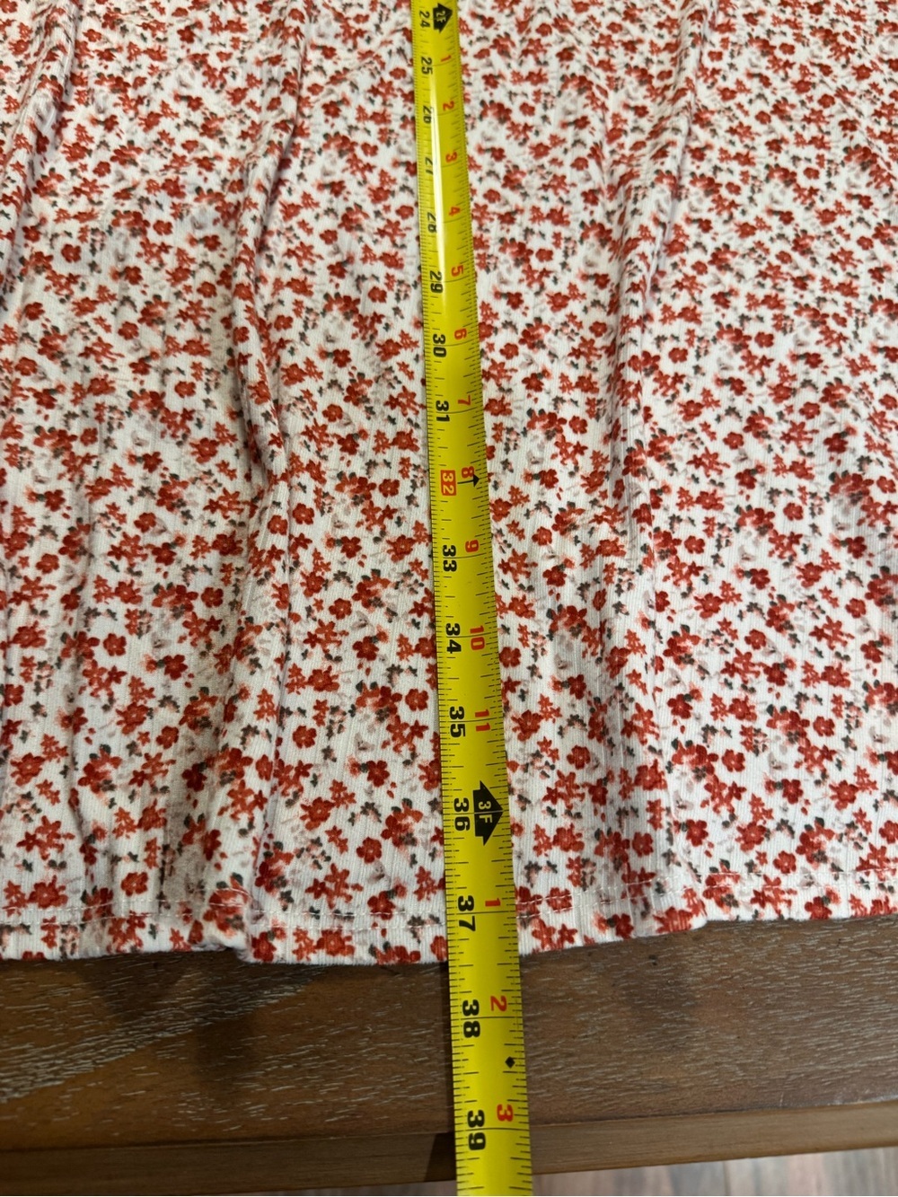 Vibe White Dress with Red Floral Print Sleeveless Swing #78 - Picture 3 of 6